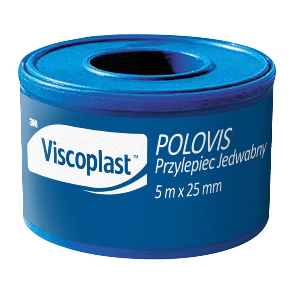 3M POLAND SP Z O.O Viscoplast POLOVIS Przylepiec Jedwabny 5 m x 25 mm 1 sztuka