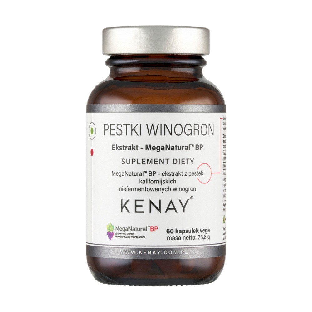 Kenay Ekstrakt z Pestek Winogron 100% czysty 60kaps