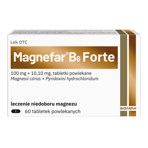 Biofarm Magnefar B6 Forte x 60 tabl powlekanych |  OD 199 PLN!