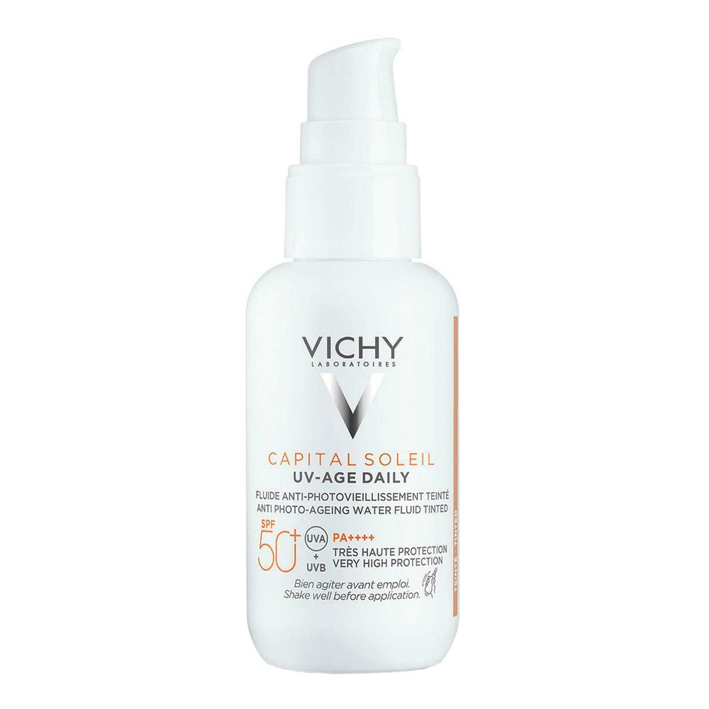 L'OREAL POLSKA LOREAL POLSKA Vichy Capital Soleil Fluid UV-Age Daily Teinte Barwiący fluid przeciw fotostarzeniu się skóry SPF 50+ 40 ml