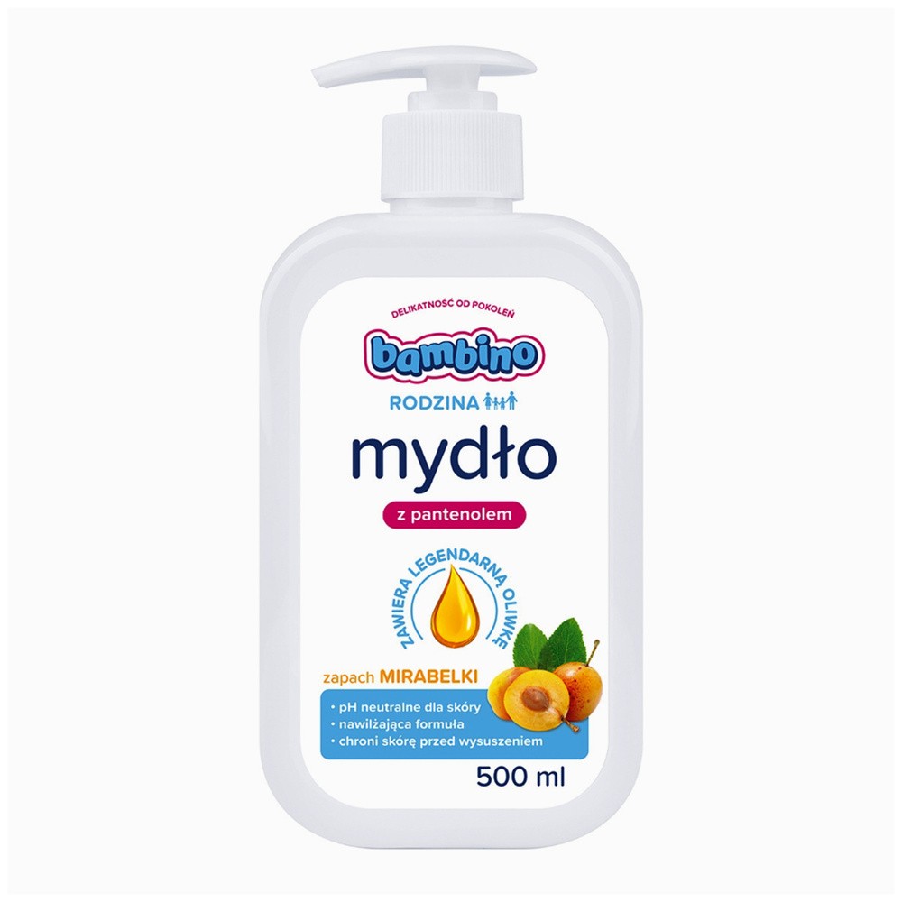 Nivea Polska Bambino Rodzina mydło do rąk o zapachu Mirabelki 500 ml 1144817