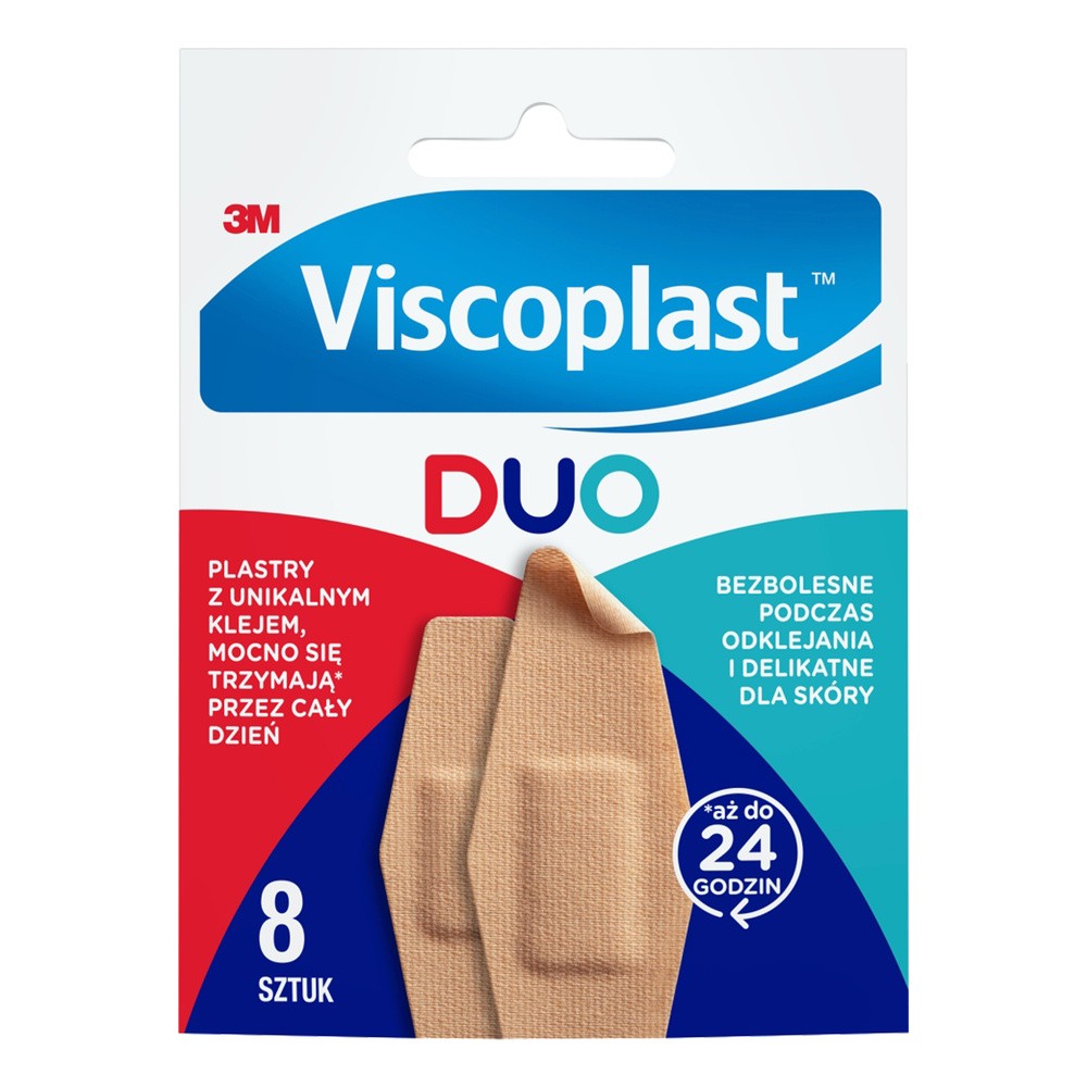 3M VISCOPLAST Plaster DUO kopertka, 8 sztuk