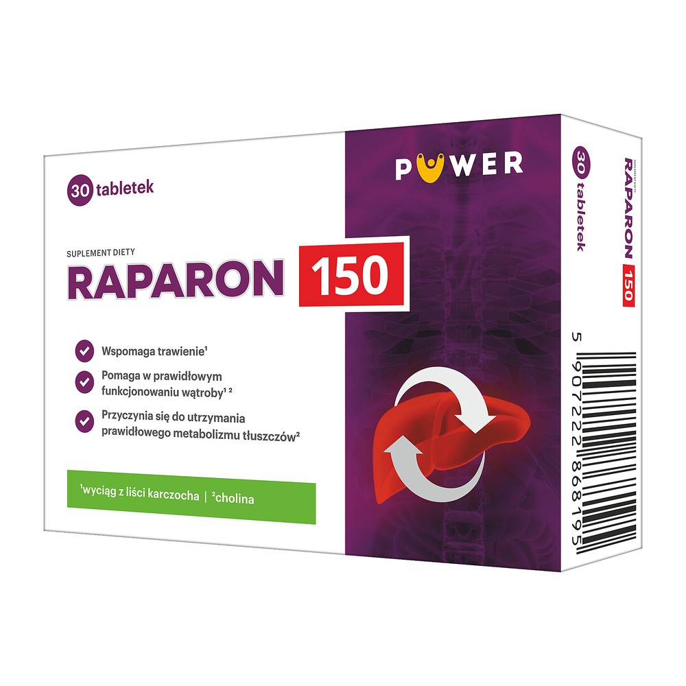 Puwer Polska Sp. z o.o. Puwer Polska Sp z o.o Raparon prawidłowe funkcjonowanie wątroby 30 tabletek 3486721