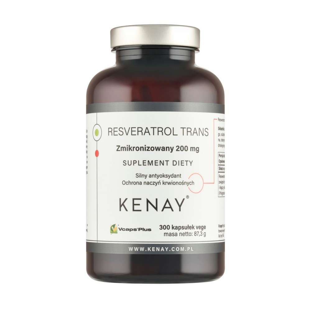 Kenay Resveratrol trans zmikronizowany 200 mg 300 kaps