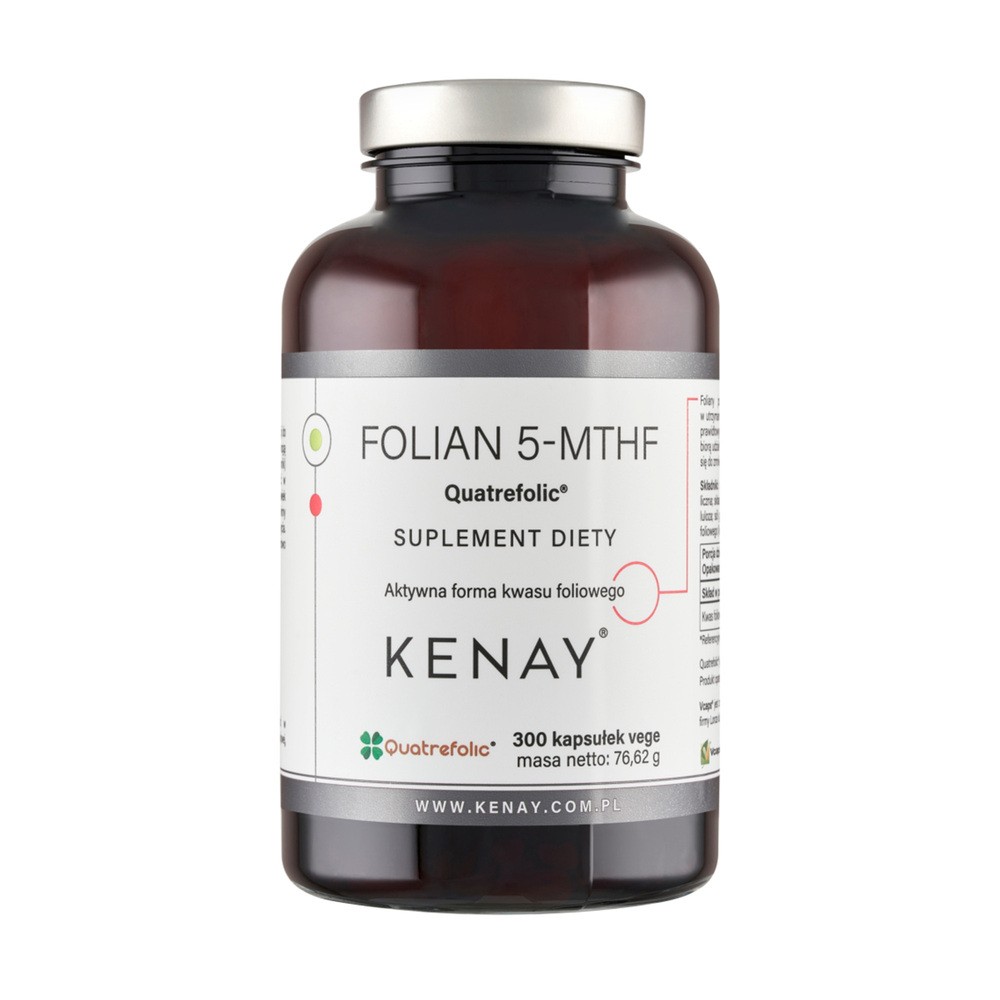 KenayAG FOLIAN 5-MTHF (aktywny kwas foliowy) Quatrefolic 300 kaps. (Kenay) TT001363