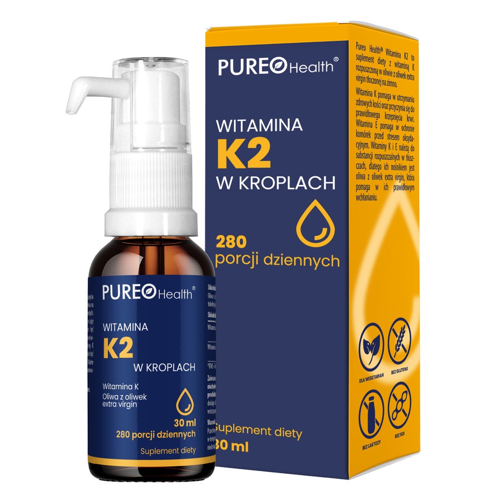 TRADIX GROUP PUREO HEALTH Witamina K2 w kroplach, 30ml