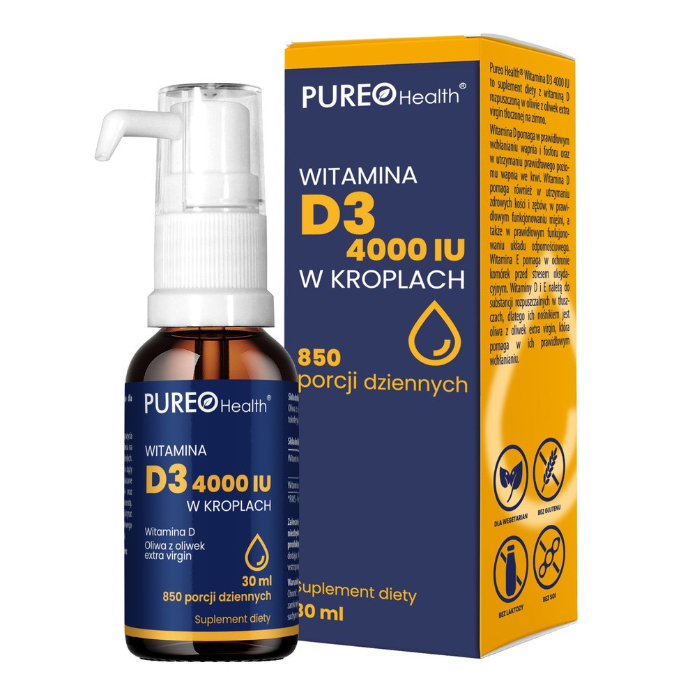 Pureo Health Witamina D3 4000 IU Krople 30 ml
