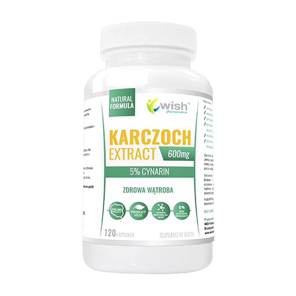 Wish Karczoch Extract 600mg 120caps