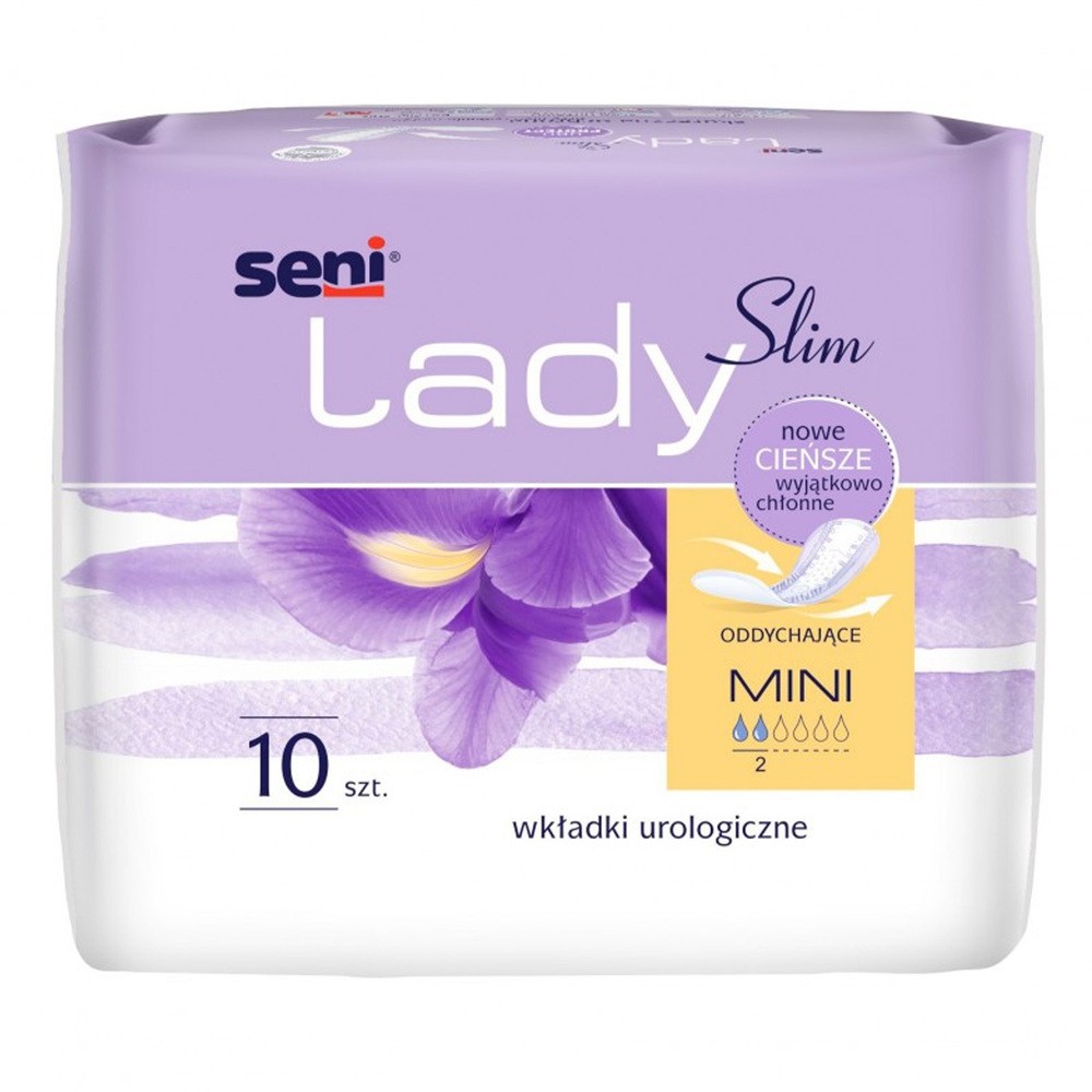 Seni Wkładki urologiczne dla kobiet Lady Slim Mini 9.5x22.5cm 10 szt. |   SE-095-MI10-1PL