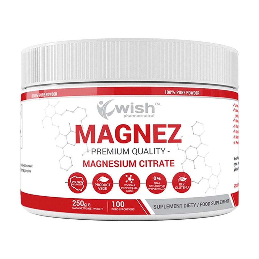 WISH Pharmaceutical WISH PHARMACEUTICAL Cytrynian Magnezu 250 g