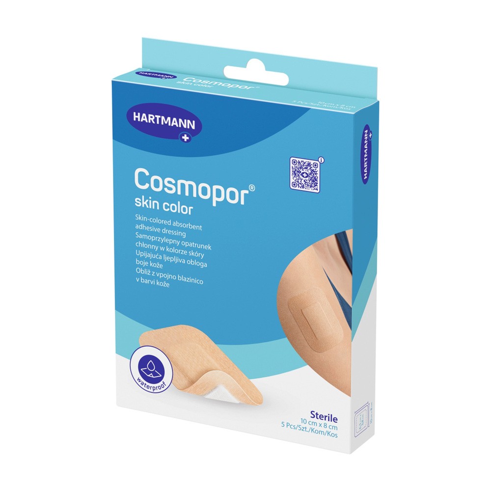 Hartmann Opatrunek sterylny Cosmopor skin color 10cm x 8cm x 5 szt