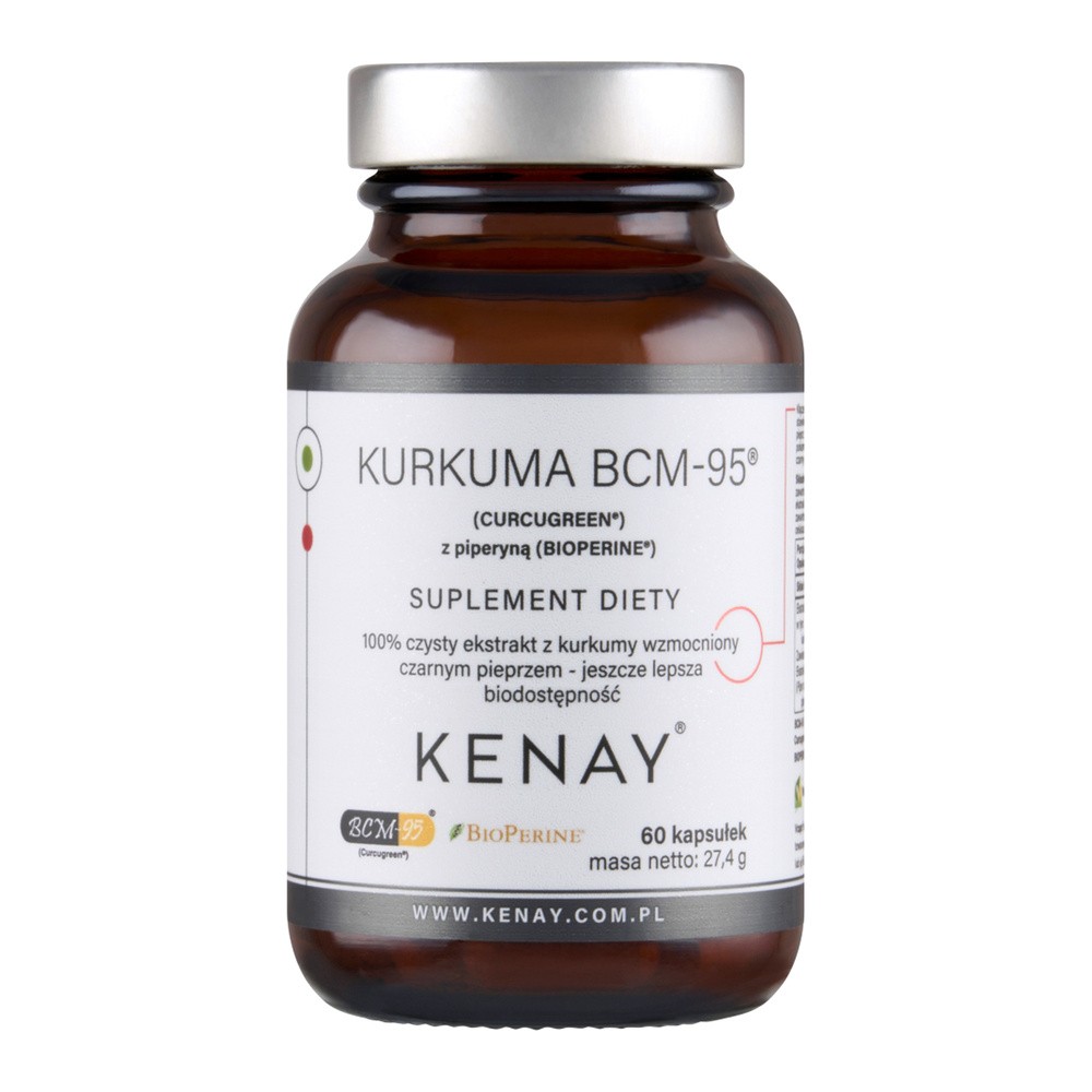 Kenay Kurkuma BCM-95 z Piperyną (60 kapsułek) KenaAG 0AA4-49666