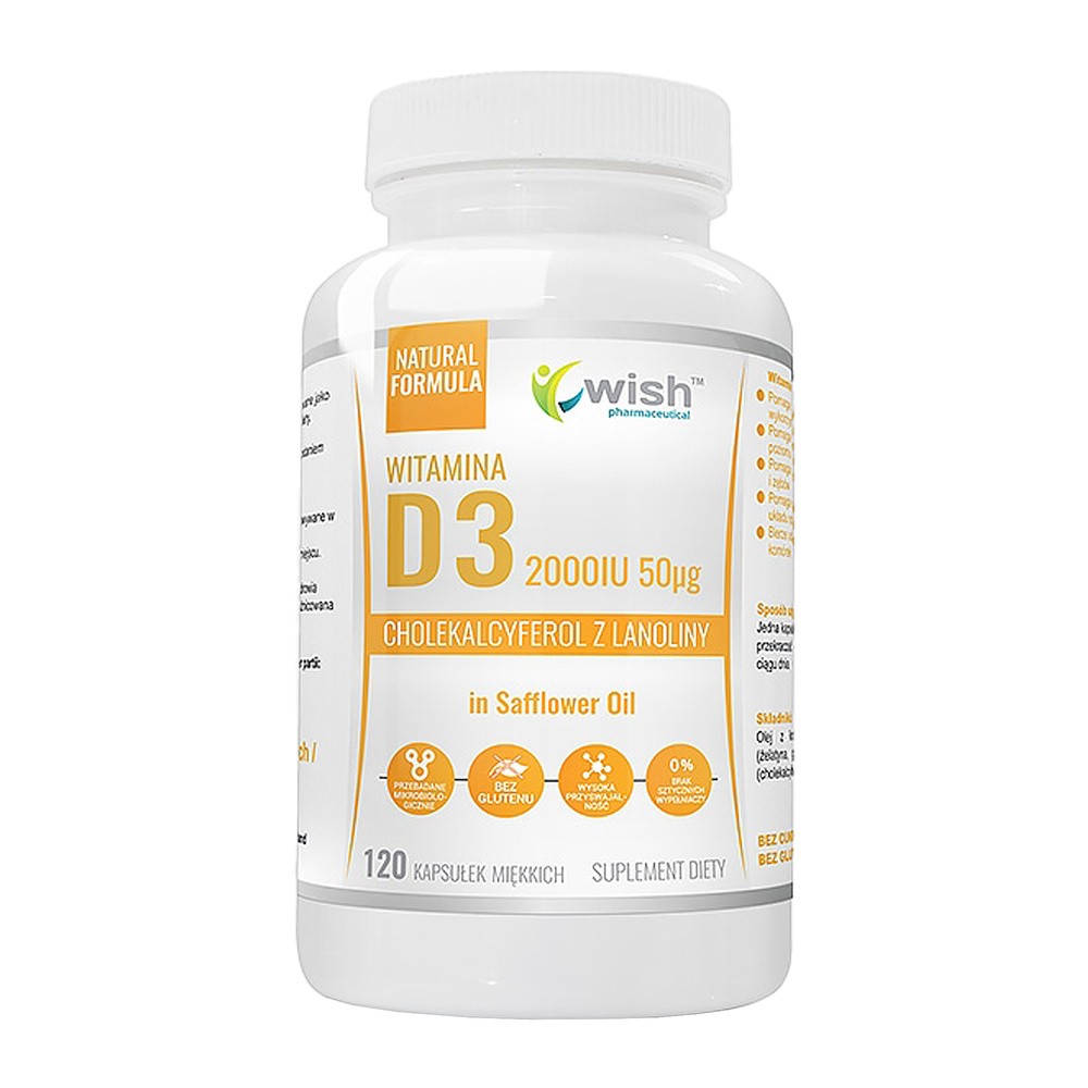 Wish Group Wish Witamina D3 2000IU 120 kapsułek miękkich 1145563