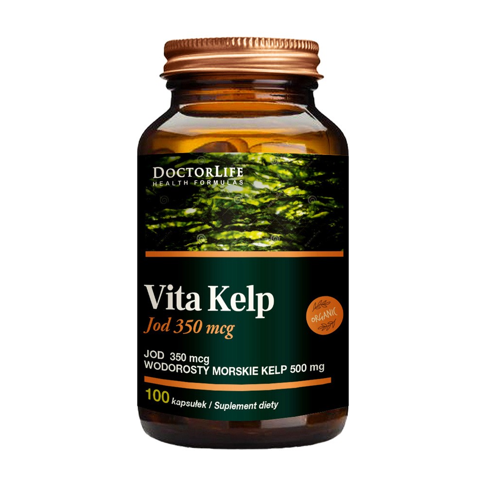 Doctor Life Doctor Life Vita Kelp Organic 500mg organiczny jod suplement diety 150 kapsułek