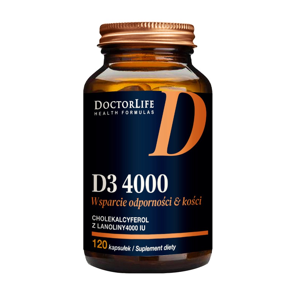 Doctor Life D3 4000 wsparcie odporności & kości - suplement diety 120 szt.