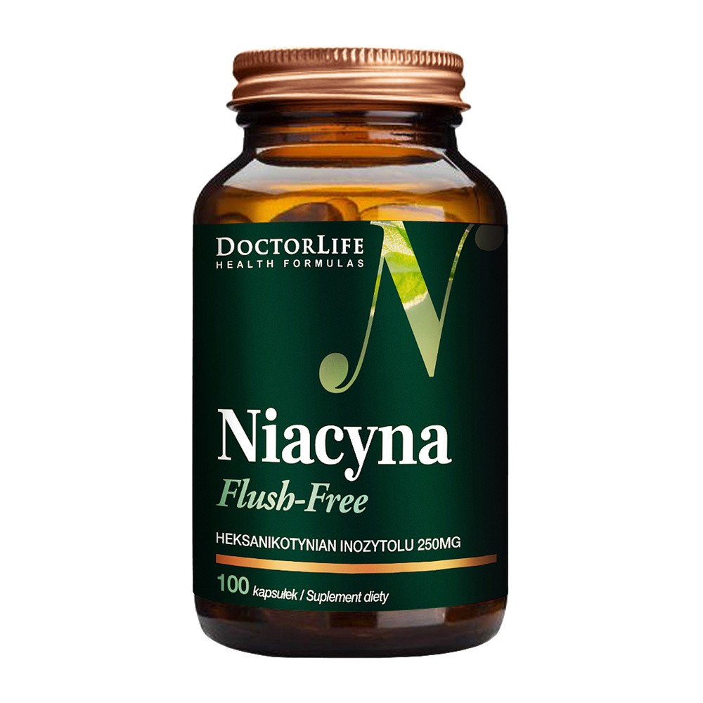 DOCTOR LIFE, Niacyna Flush Free, 250 mg, 100 kaps