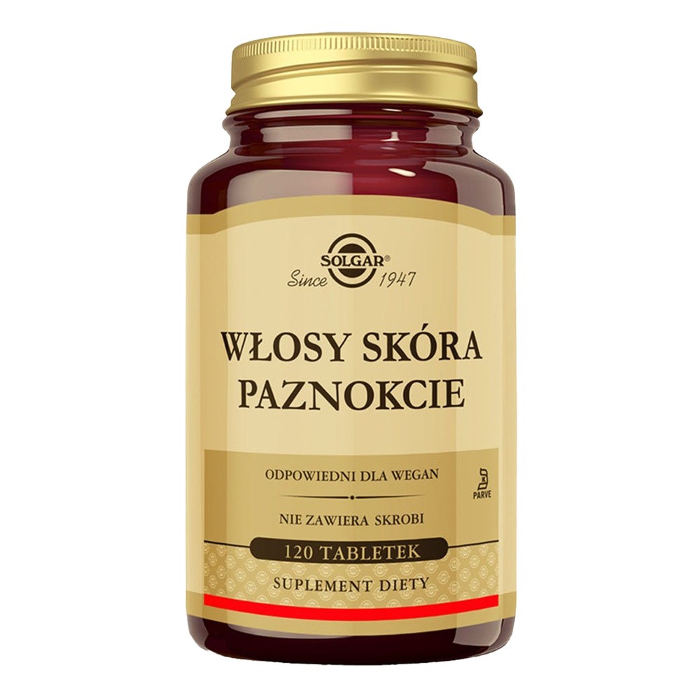 Solgar włosy skóra paznokcie 120 tabletek 8101211