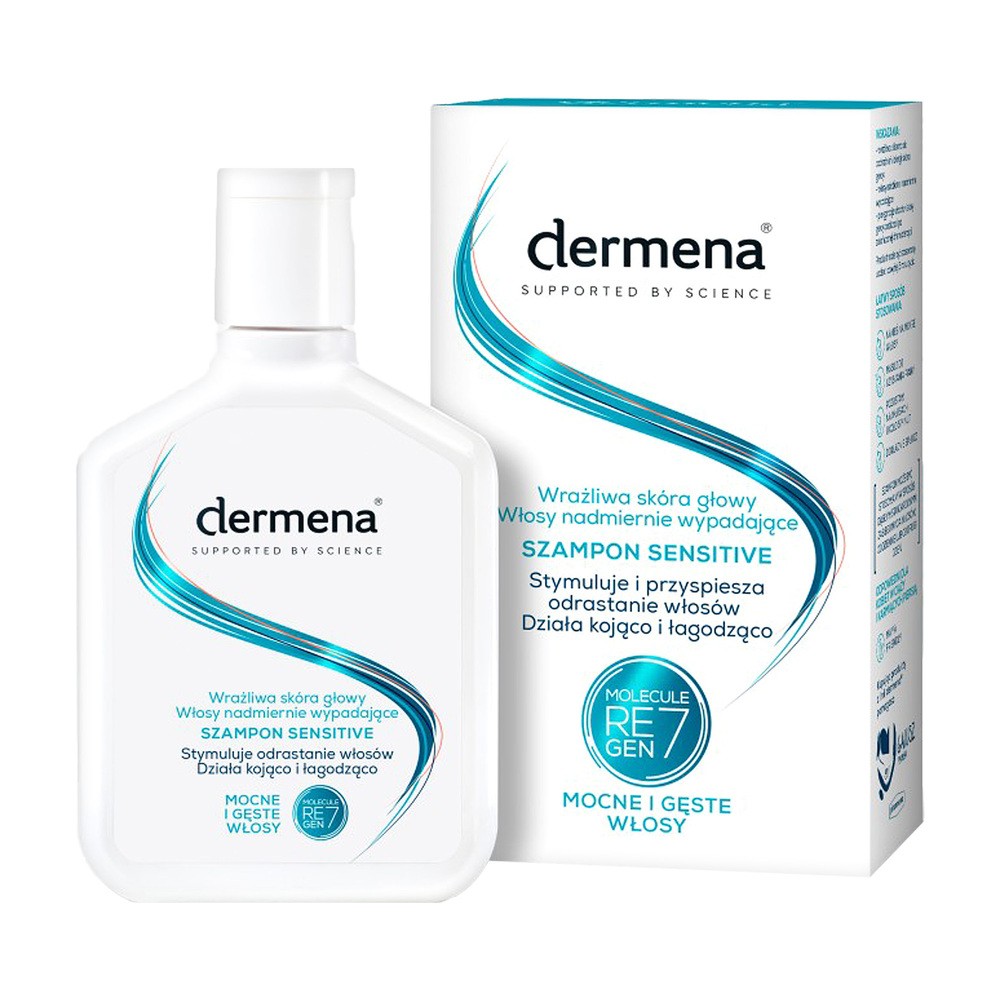 DERMENA Hair Care Sensitive Szampon do wrażliwej skóry głowy hamujący wypadanie włosów 200ml