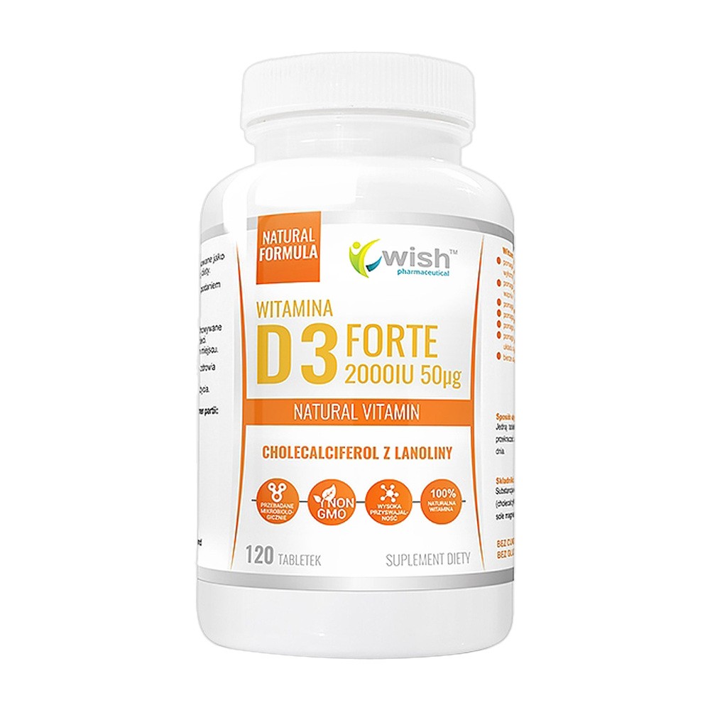 Wish Group Wish Witamina D3 Forte 2000IU 120 tabletek 1145564
