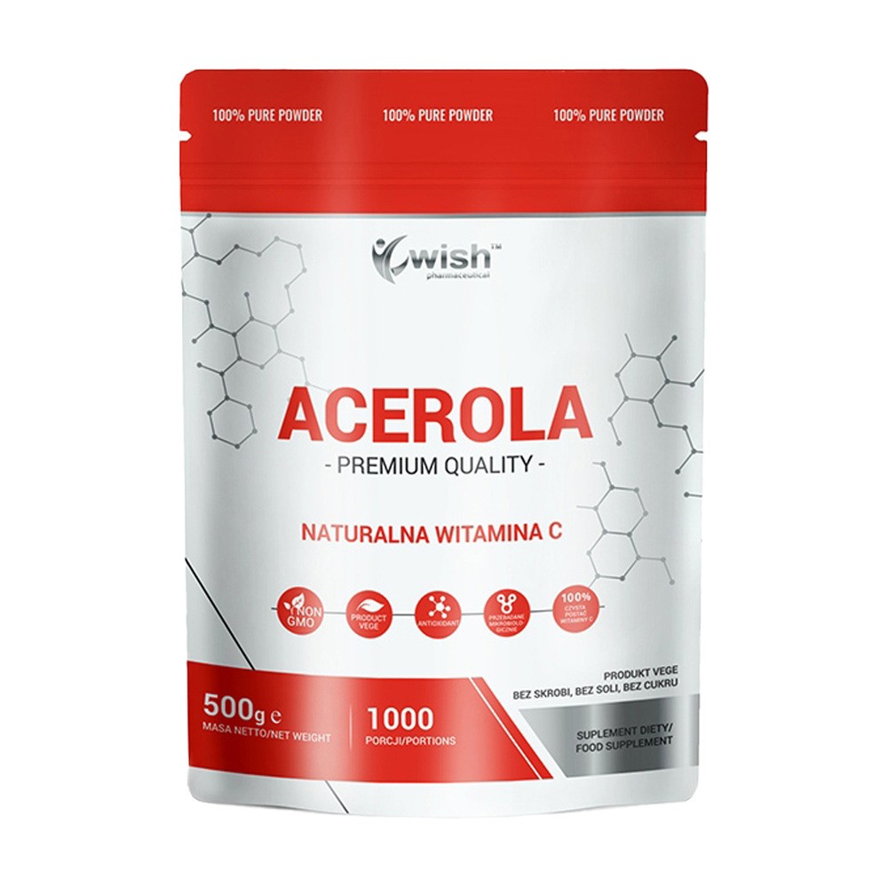 Wish Pharmaceutical Wish Acerola naturalna witamina C w proszku - 500 g
