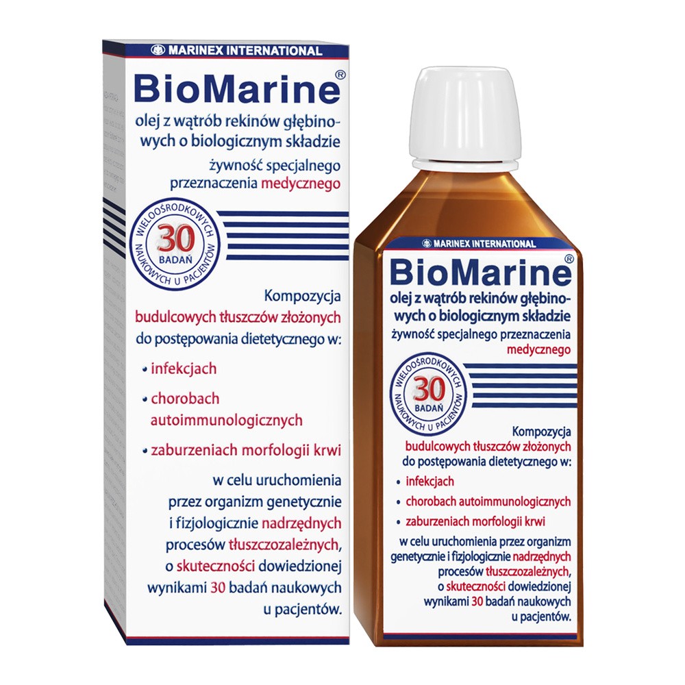 Marinex International BioMarine olej z wątroby rekinów płyn 100 ml 3670671