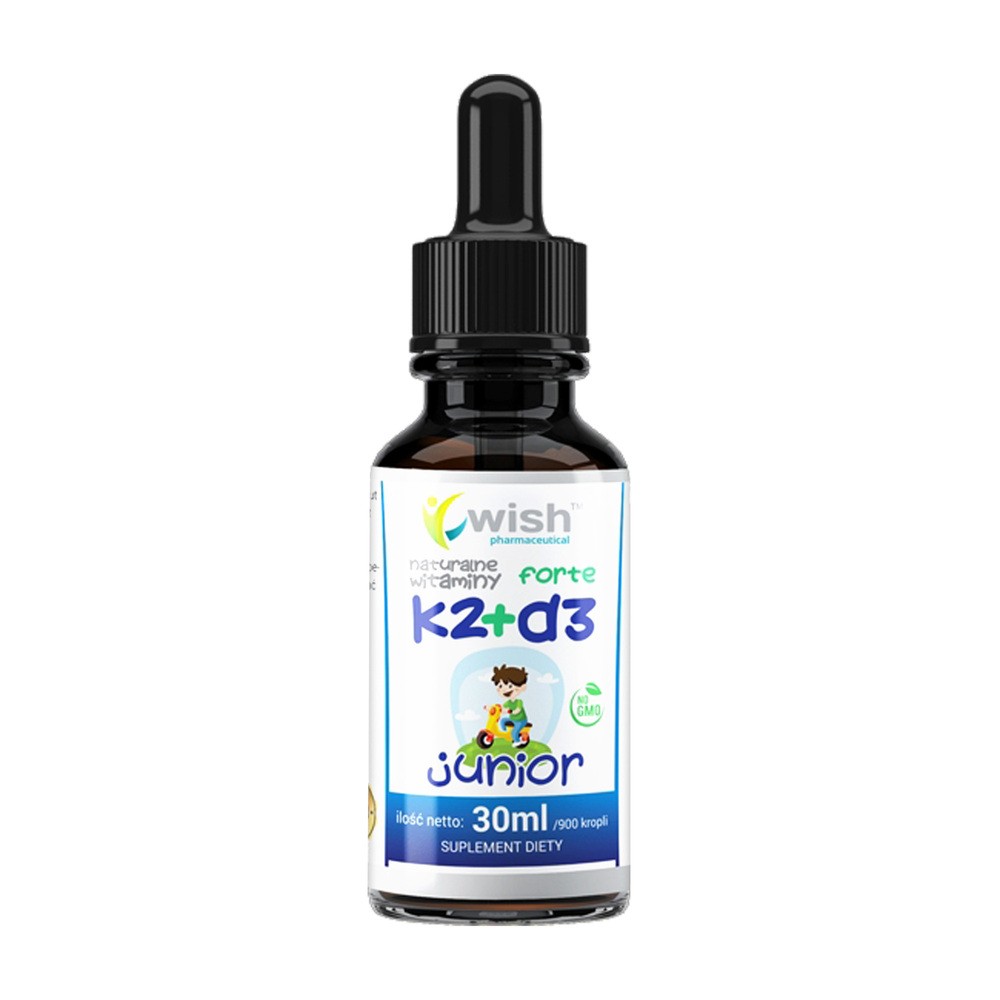 WISH WISH Naturalne Witaminy K2+D3 Forte Junior 30ml