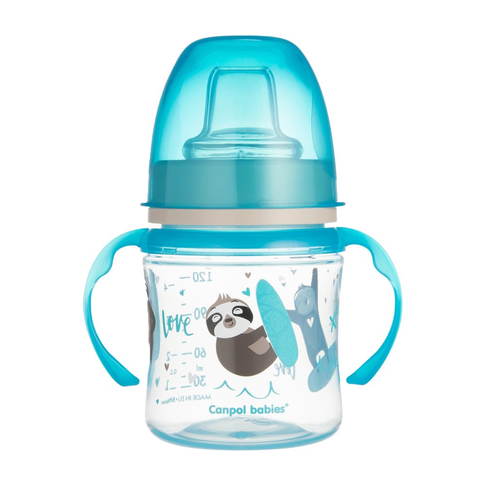 Canpol babies EasyStart, Kubek treningowy, 120 ml, Sweet fun, Niebieski lis