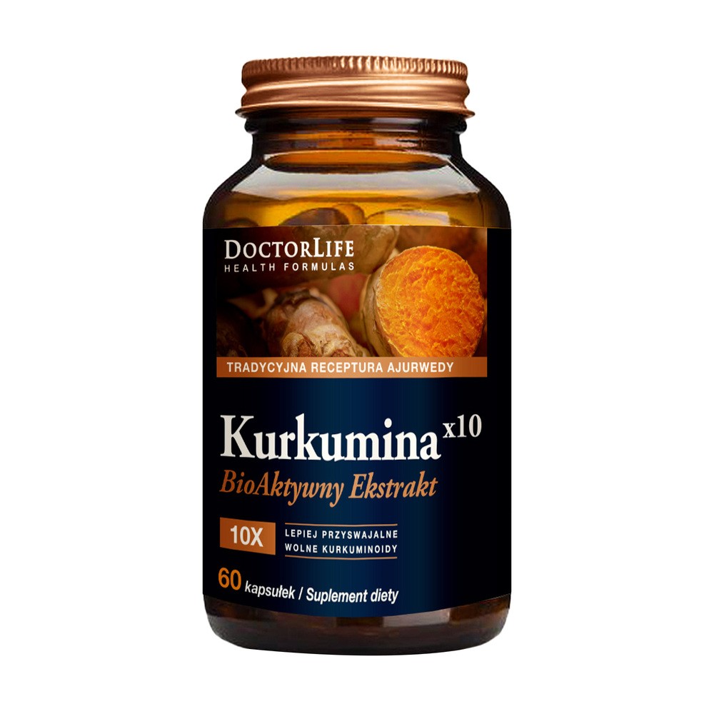 Doctor Life Kurkumina x10 bioaktywny ekstrakt 500mg suplement diety 60 kapsułek