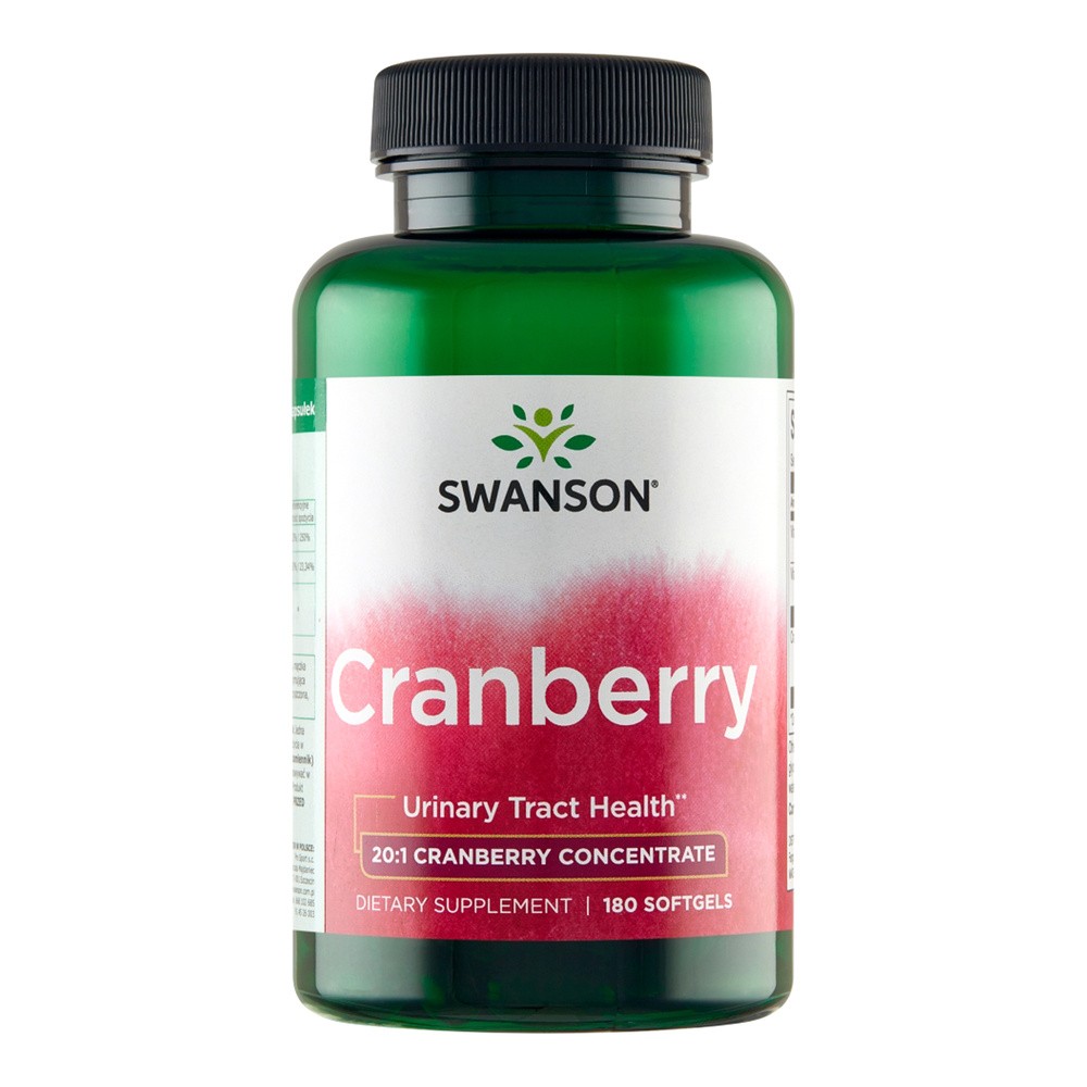 Swanson Cranberry (Żurawina, Drogi moczowe) 180 Kapsułek żelowych