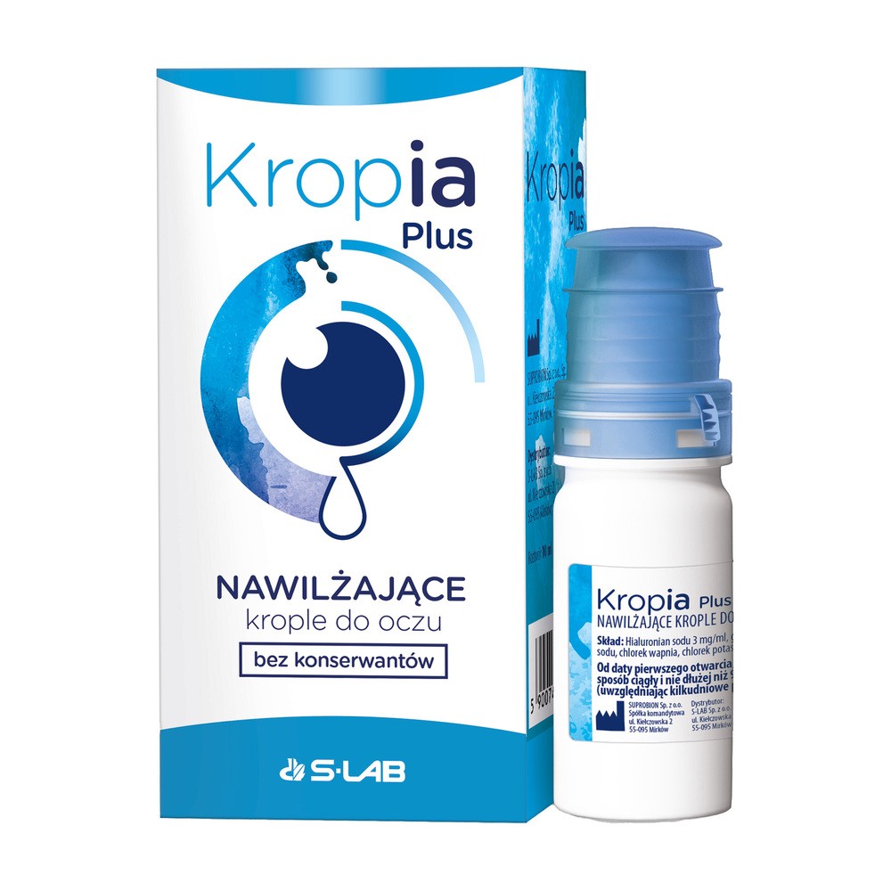 SUPROBION Kropia Plus nawilżające krople do oczu bez konserwantów 10 ml