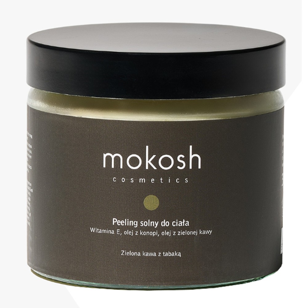 Mokosh Peeling solny do ciała Zielona kawa z tabaką 300g