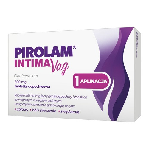 Polpharma Pirolam Intima Vag clotrimazol dopochwowy 500 mg 1 tabletka