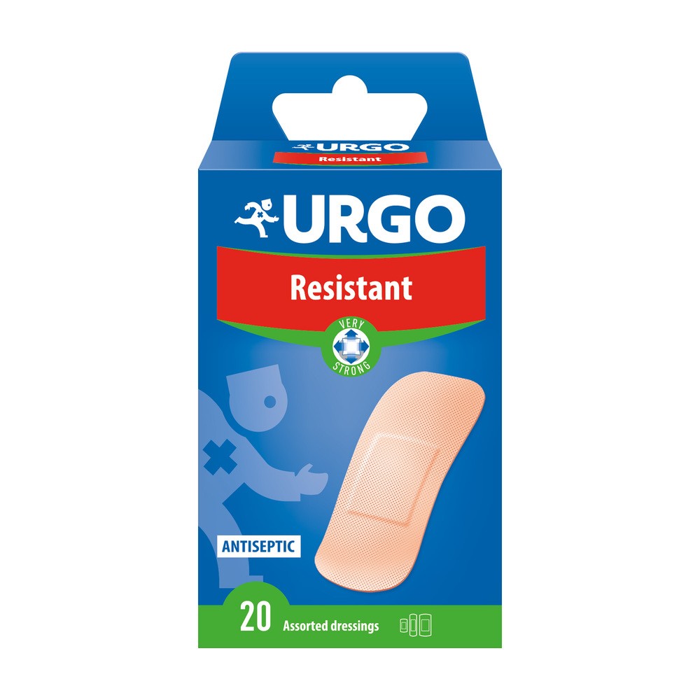 Urgo Resistant, plastry z opatrunkiem, 20 sztuk
