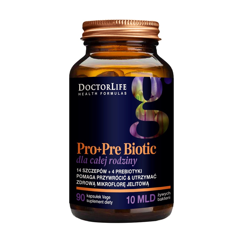 Pro+Pre Biotic suplement diety dla całej rodziny 90 kapsułek