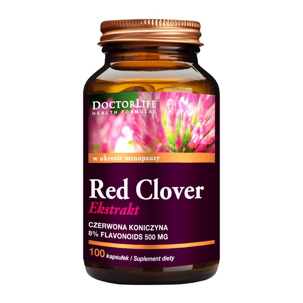 Doctor Life Doctor Life Red Clover Extract czerwona koniczyna 500mg suplement diety 100 kapsułek