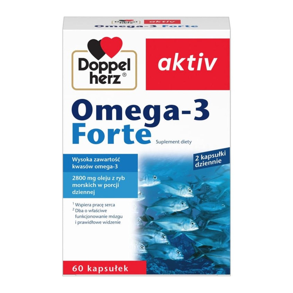 Queisser Pharma GMBH & CO. DoppelHerz Aktiv Omega-3 Forte 60 kapsułek 3732241