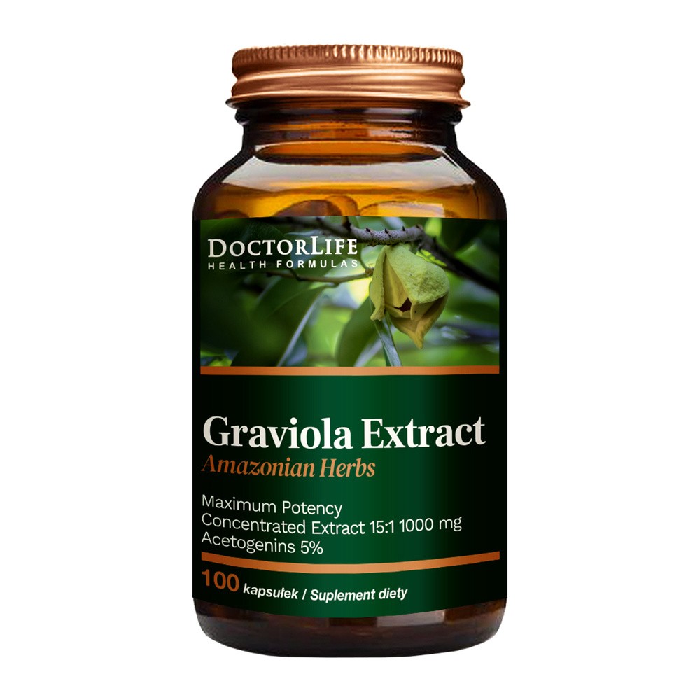 Doctor Life Doctor Life Graviola Extract wyciąg z grawioli 4500mg suplement diety 90 kapsułek