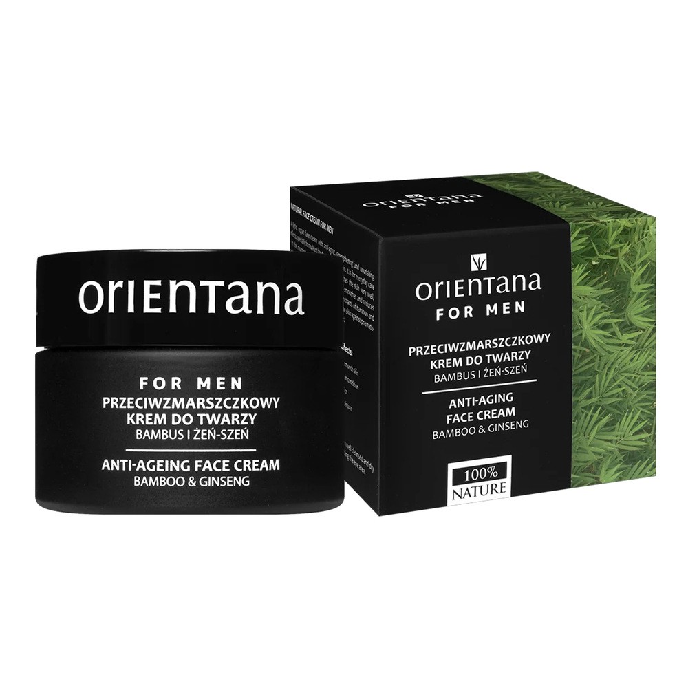 Orientana Anti Age Face Cream Form Men Przeciwzmarszczkowy krem do twarzy dla mężczyzn - bambus i żeń szeń 50 g