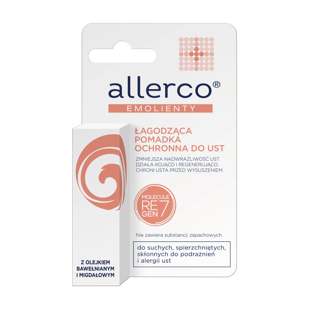 Allerco Allerco Emolienty Łagodząca Pomadka ochronna do ust 4.9g