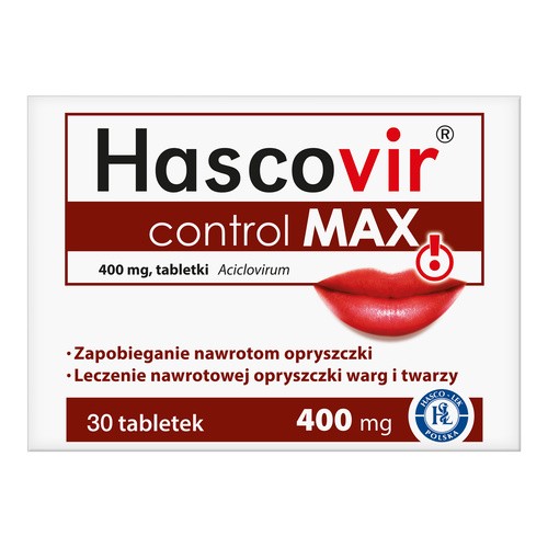 PRZEDSIĘBIORSTWO PRODUKCJI FARMACEUTYCZNEJ HASCO-L Hascovir control MAX 400 mg 30 tabletek 3168251