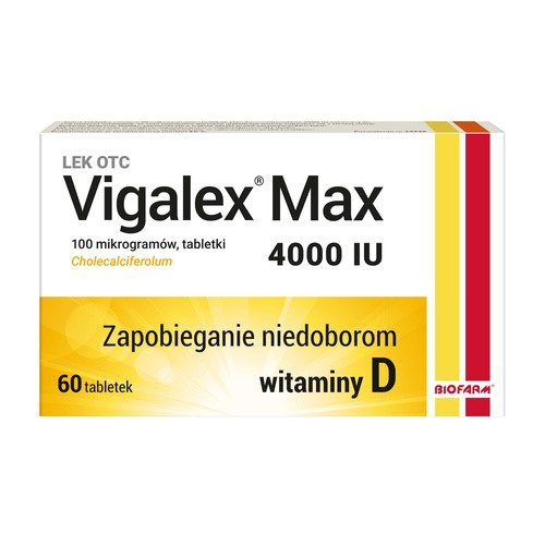 Biofarm SP.Z O.O Vigalex Max 4000 j.m. 60 tabletek