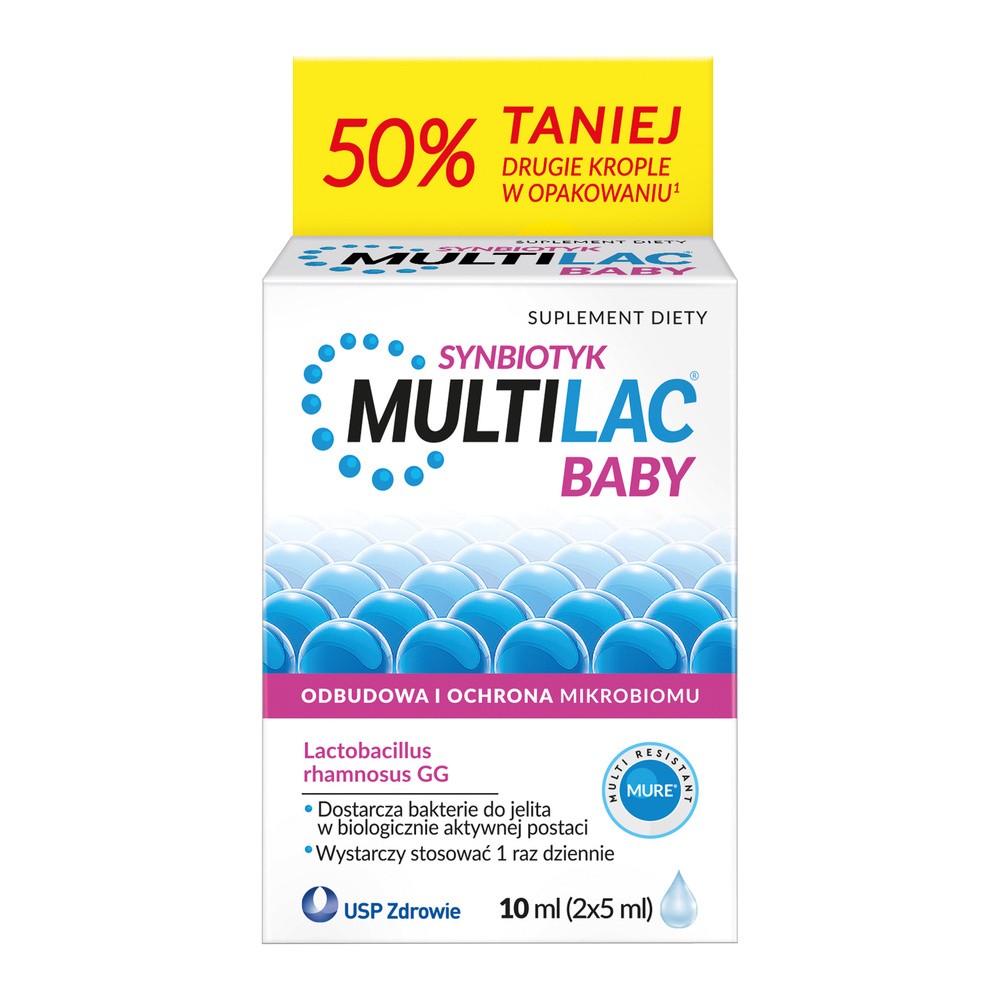 USP Zdrowie Multilac Baby synbiotyk krople 2 x 5 ml