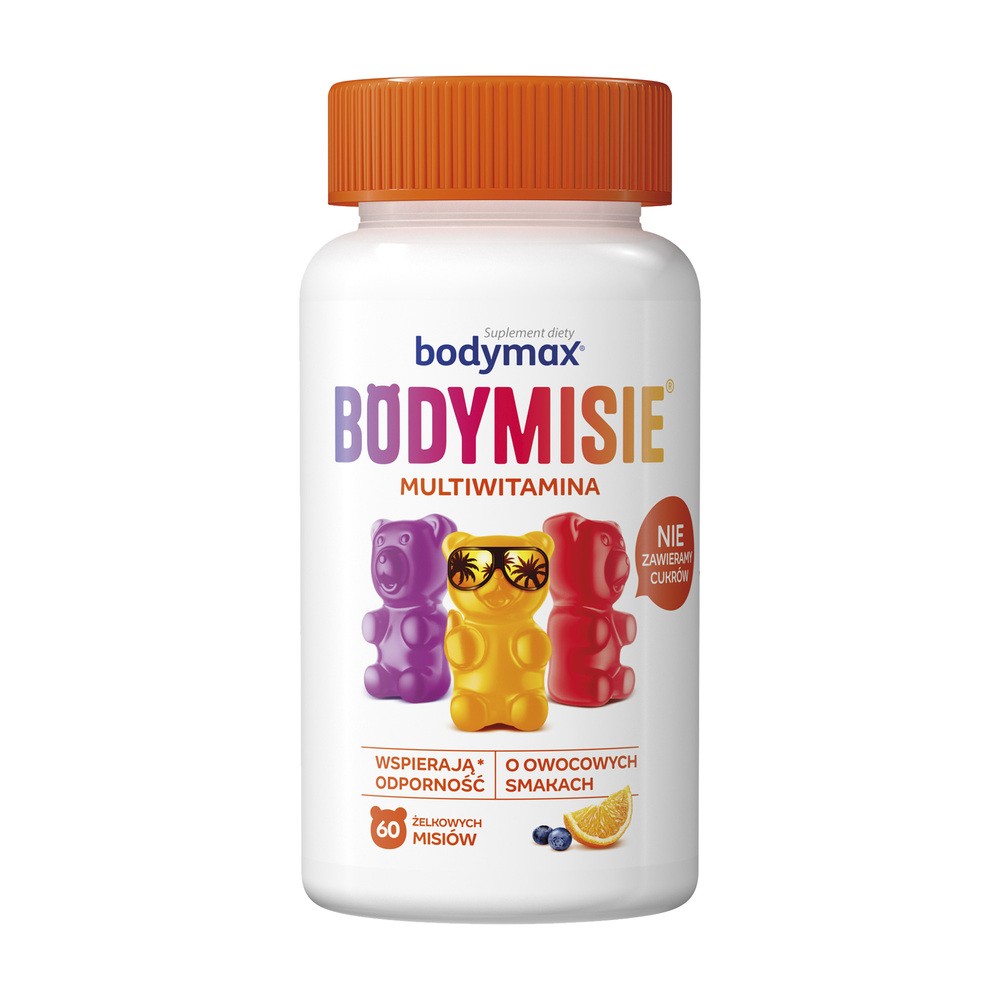 ORKLA HEALTH Bodymax Bodymisie Multiwitamina x 60 żelków misiowych o owocowych smakach
