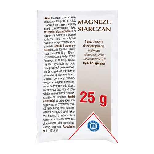 Hasco-Lek Sól gorzka (siarczan magnezu) 25 g