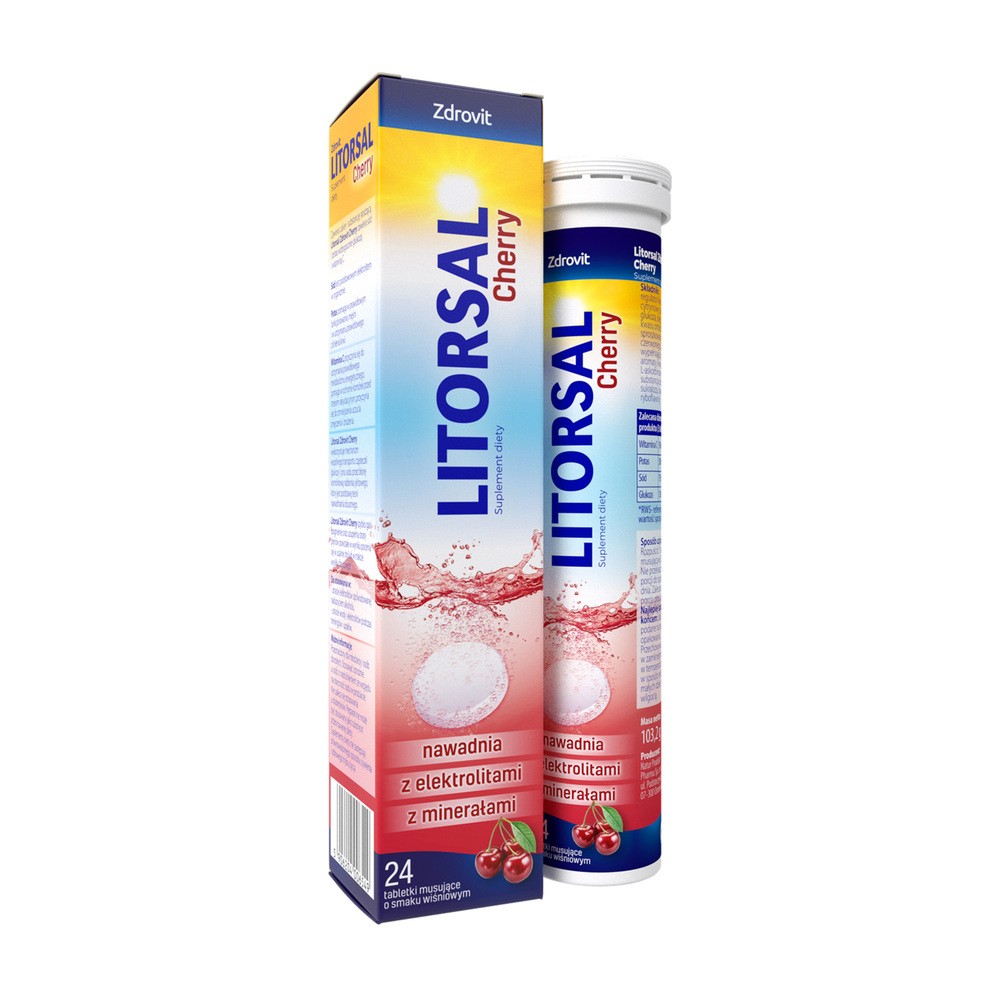 Zdrovit Litorsal Cherry x 24 tabletki musujące