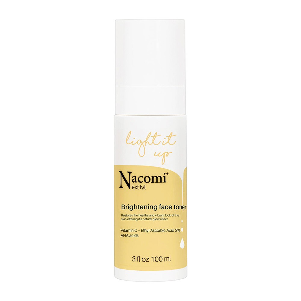 Nacomi Nacomi Next Level - Light It Up - Brightening Face Toner - Rozświetlający tonik do twarzy z witaminą C i kwasami AHA - 100 ml