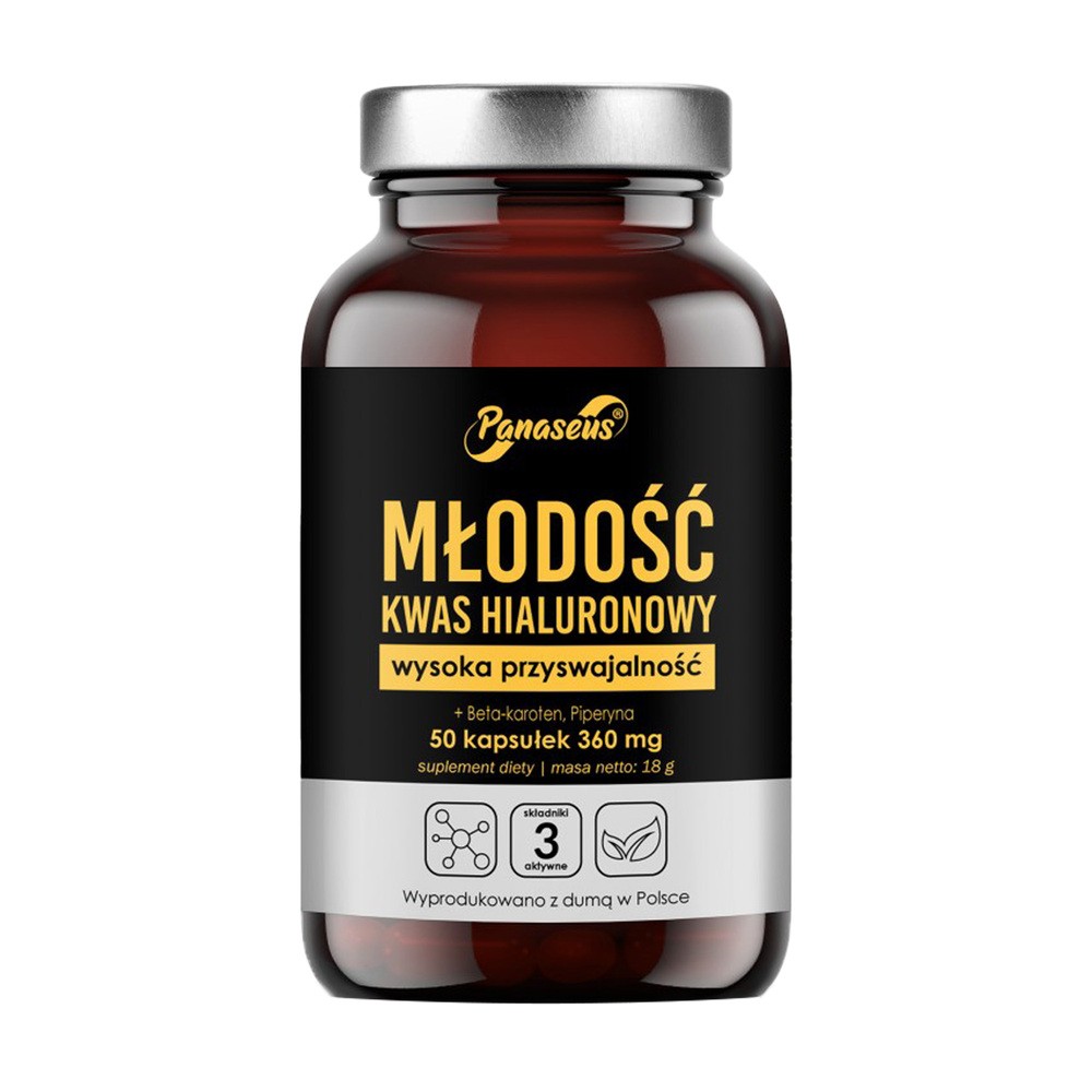Panaseus młodość kwas hialuronowy 50 kapsułek