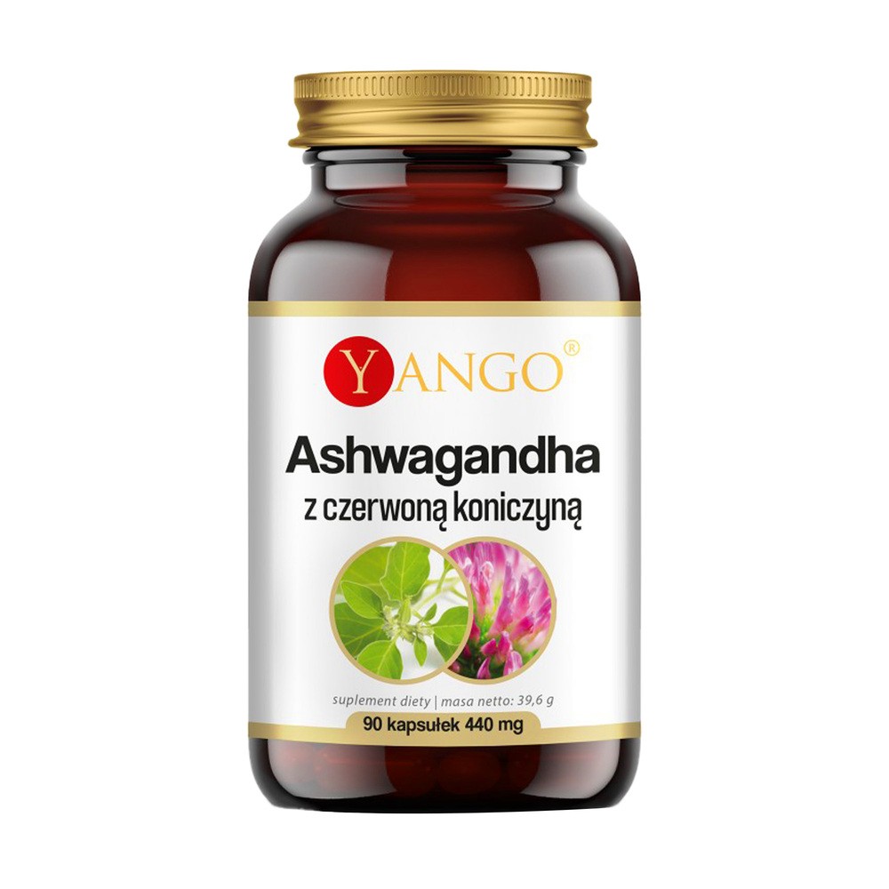 Ashwagandha z czerwoną koniczyną 90 kaps Yango