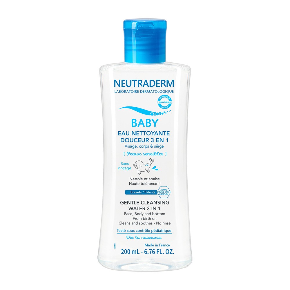 NEUTRADERM BABY Łagodna woda myjąca 3w1, 200ml