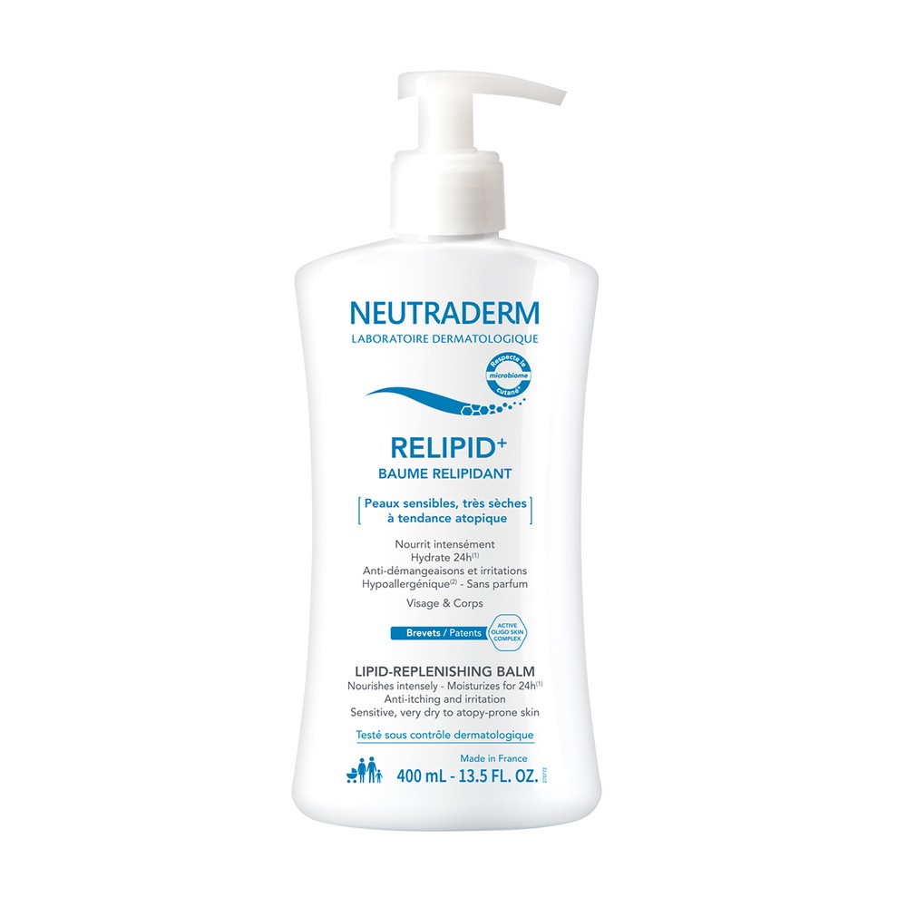 NEUTRADERM RELIPID+ Balsam odbudowujący warstwę lipidową do twarzy i ciała, 400ml